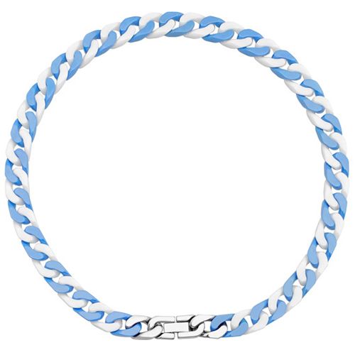 **COI Titanium Necklace With Blue & White Ceramic(Length: 17.71 inches)-00045A