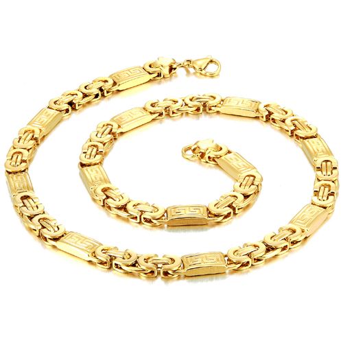 *COI Titanium Gold Tone/Silver Celtic Bracelet/Necklace With Steel Clasp(Length:8.27 inches:22.0 inches) -00134AA
