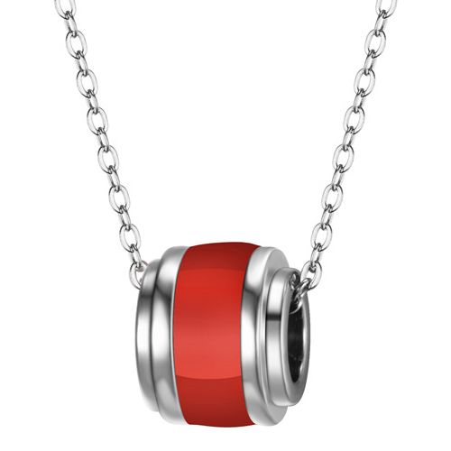 ***COI Titanium Red/White Ceramic Pendant-00311A