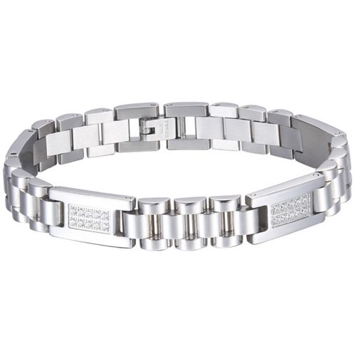 ***COI Titanium Cubic Zirconia Bracelet With Steel Clasp(Length: 8.27 inches)-00681A