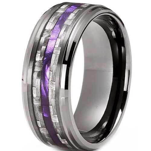 ***COI Titanium Carbon Fiber Step Edges Ring-01176A