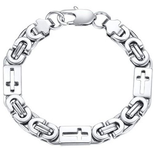 ***COI Titanium Cross Bracelet With Steel Clasp(Length: 8.66 inches)-01294A