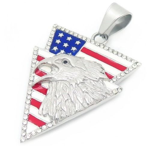 ***COI Titanium American Flag Eagle Pendant-01332A