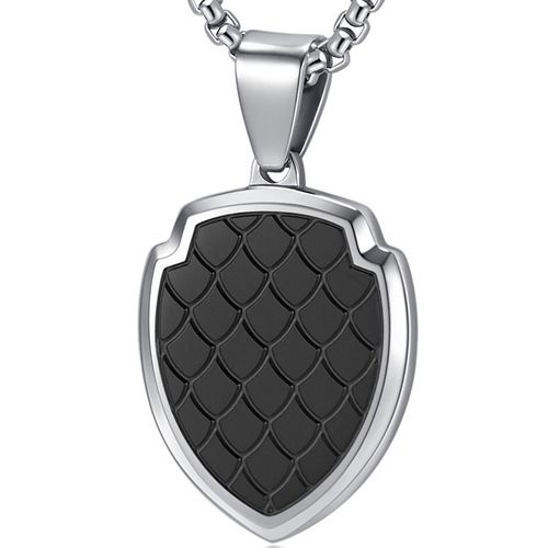 ***COI Titanium Black/Gold Tone Silver Pendant-01369A