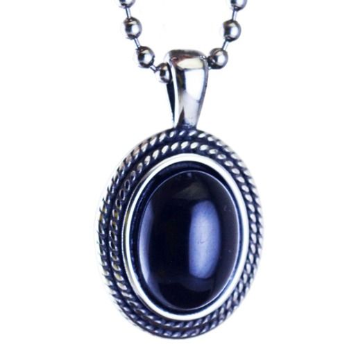 ***COI Titanium Pendant With Blue Turquoise-01459A