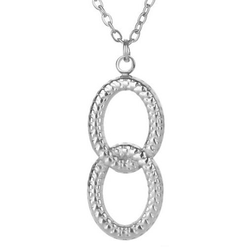 ***COI Titanium Silver/Gold Tone Infinity Pendant-01534A