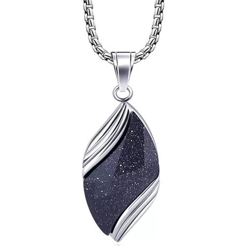 ***COI Titanium Black Meteorite Pendant-01989A