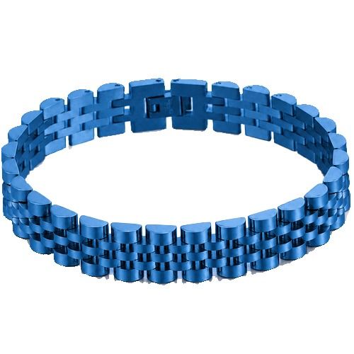 ****COI Blue Titanium Bracelet With Steel Clasp(Length: 8.46 inches)-02242A