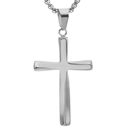 ****COI Titanium Black/Gold Tone/Silver Cross Pendant-02258A