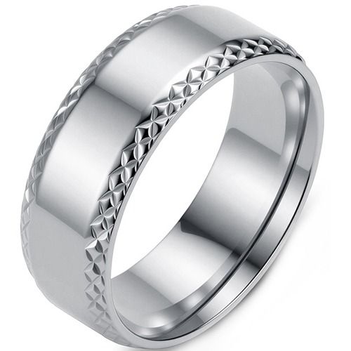 ****COI Titanium Black/Gold Tone/Silver Couple Wedding Ring-02266A