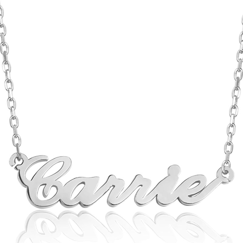 COI Titanium Custom Name Pendant With Stainless Steel Necklace-5310