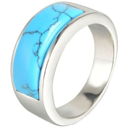 **COI Titanium Ring With Turquiose-7263
