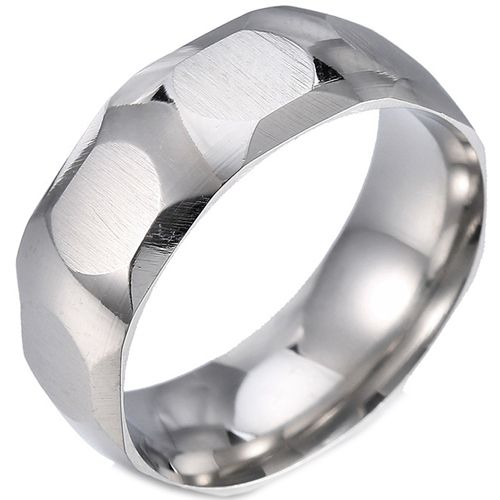 **COI Titanium Faceted Ring-7301AA