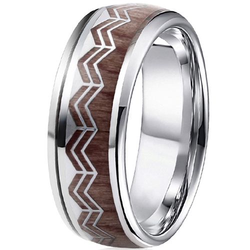 **COI Titanium Ring With Wood-7478
