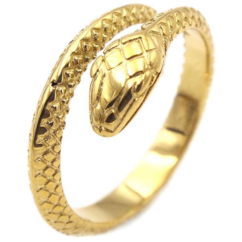 **COI Titanium Gold Tone/Silver Snake Ring-8261AA