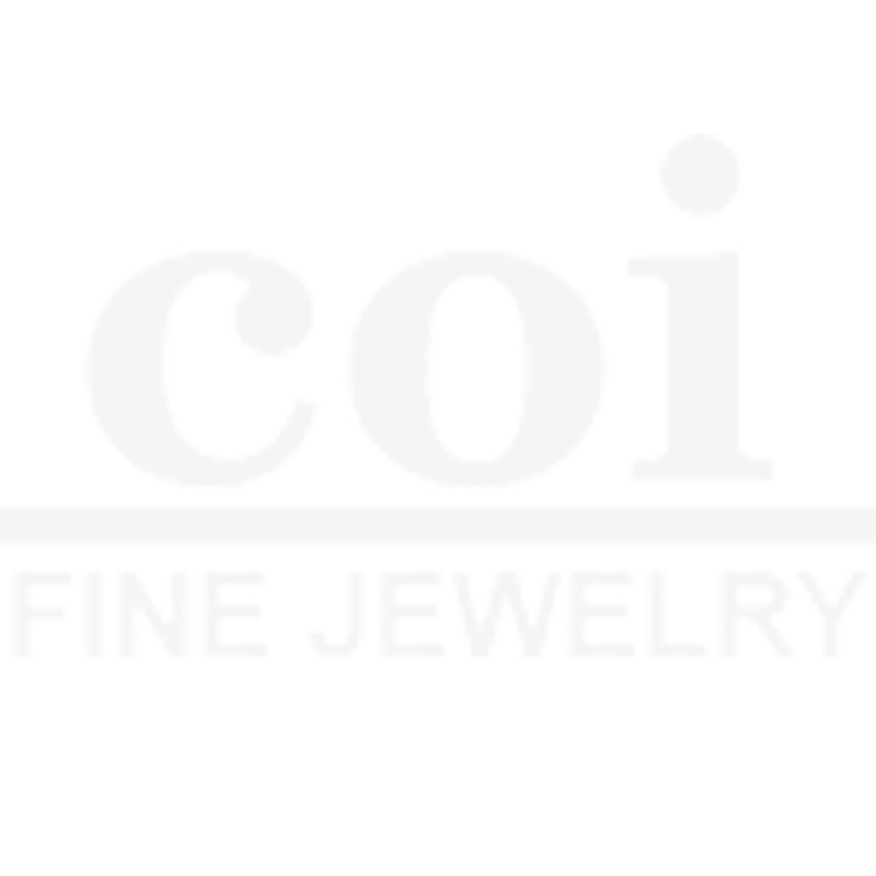 **COI Titanium Gold Tone Silver Center Groove Ring With Cubic Zirconia-8265AA