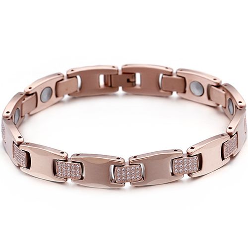 COI Rose Tungsten Carbide Cubic Zirconia Bracelet With Steel Clasp(Length: 8.27 inches)-8493AA