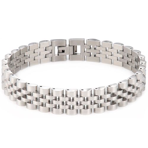 COI Titanium Black/Gold Tone/Silver Bracelet With Steel Clasp(Length: 8.27 inches)-8513AA