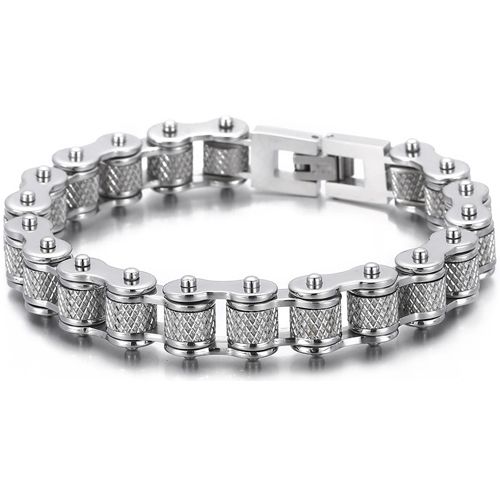 COI Titanium Black/Gold Tone/Silver Bracelet With Steel Clasp(Length: 9.06 inches)-8515AA