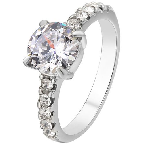 **COI Titanium Solitaire Ring With Cubic Zirconia-8568AA