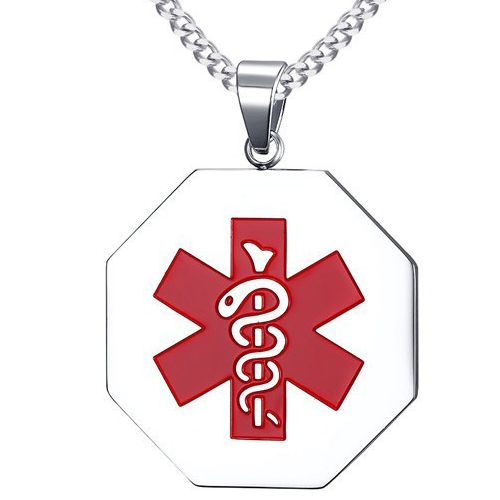 COI Titanium Medical Alert Pendant-8592AA