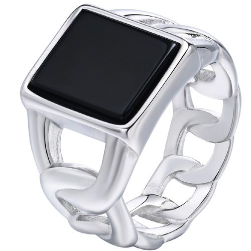 **COI Titanium Ring With Black Onyx-8666