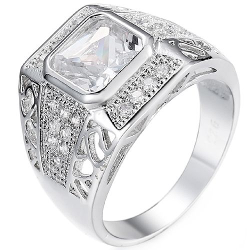 **COI Titanium Ring With Cubic Zirconia-8745AAA