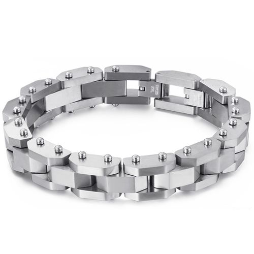 COI Titanium Black/Gold Tone/Silver Bracelet With Steel Clasp(Length: 8.66 inches)-8853AA