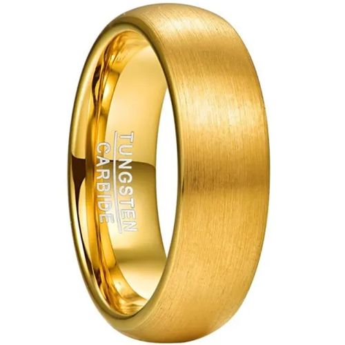 **COI Gold Tone Tungsten Carbide Dome Court Ring-9389