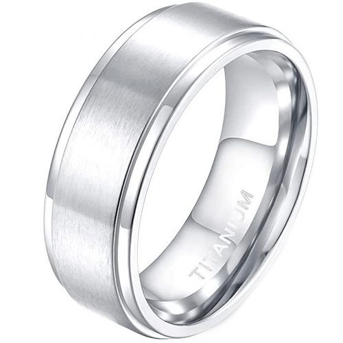 **COI Titanium Step Edges Ring-9487
