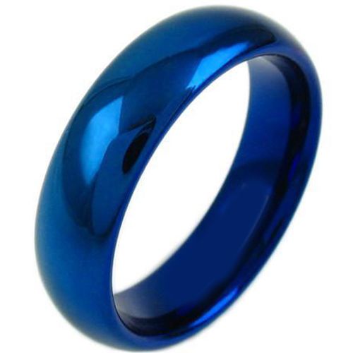 COI Blue Titanium Dome Court Wedding Band Ring-JT5061