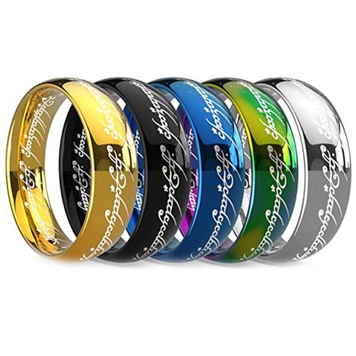 **COI Titanium Lord of Rings Ring Power the One Dome Court Ring-JT489