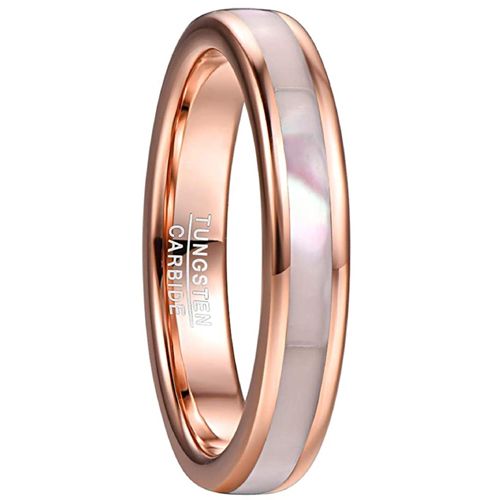 COI Rose Tungsten Carbide Abalone Shell Ring-TG5072
