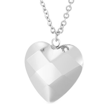 ***COI Titanium Gold/Silver Faceted Heart Pendant-00104A