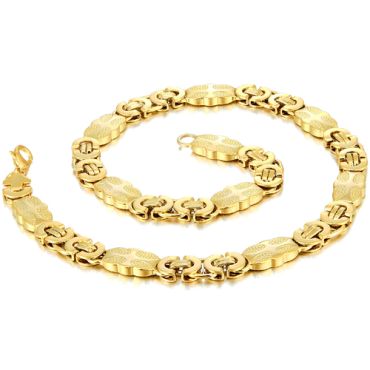 *COI Titanium Gold Tone/Silver Cross Bracelet/Necklace With Steel Clasp(Length:8.27 inches:21.25 inches) -00136A