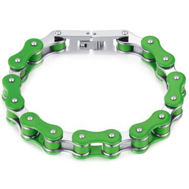 ***COI Titanium Green Ceramic Bracelet With Steel Clasp(Length: 8.46 inches)-00282A