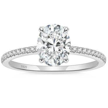 ***COI Sterling Silver 925 Gold Tone/Rose/Silver Solitaire Ring With Cubic Zirconia-00348A