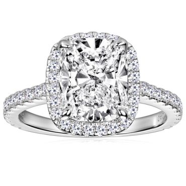 ***COI Sterling Silver 925 Solitaire Ring With Moissanite-00363A