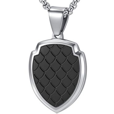 ***COI Titanium Black/Gold Tone Silver Pendant-01369A