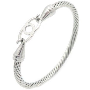 ***COI Titanium Gold Tone/Silver Infinity Bracelet With Steel Clasp(Length: 7.87 inches)-01487A