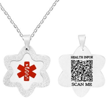 ***COI Titanium Gold Tone/Silver Medical Alert Custom Engraving Pendant-01659A