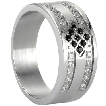 ***COI Titanium Ring With Cubic Zirconia-01948A