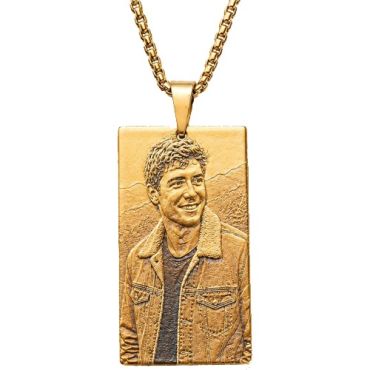 ****COI Titanium Gold Tone/Silver Pendant With Custom Photo Engraving-02140AA