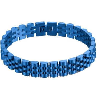 ****COI Blue Titanium Bracelet With Steel Clasp(Length: 8.46 inches)-02242A