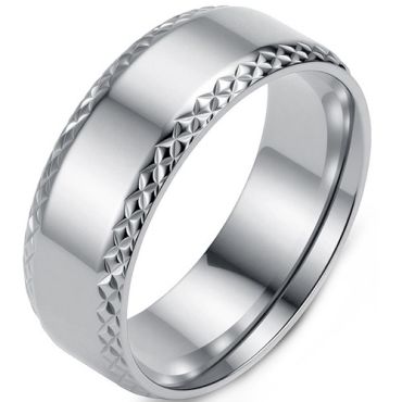 ****COI Titanium Black/Gold Tone/Silver Couple Wedding Ring-02266A