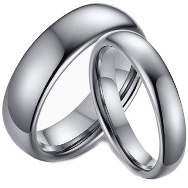 COI Tungsten Carbide Dome Court Wedding Band Ring - TG3426