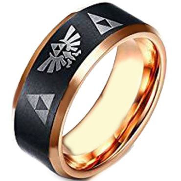 COI Tungsten Carbide Black Rose Legend Zelda Ring - TG4253