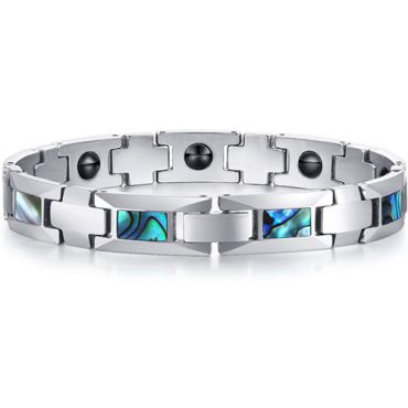 *COI Tungsten Carbide Bracelet With Mother of Pearl(Length: 7.87 inches)-TG5768