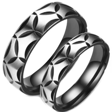 **COI Titanium Black Silver Ring-7019