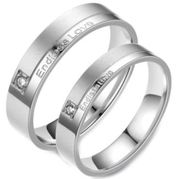 **COI Titanium Endless Love Ring With Cubic Zirconia-7020